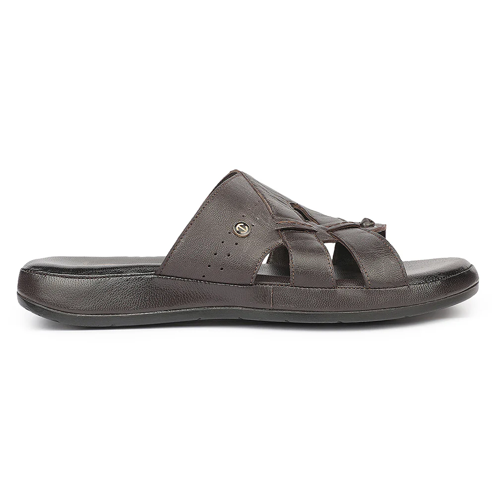 Healers DAZ-2 Everyday Comfort Brown Formal Slip on Slippers for Men By Liberty - Image 2