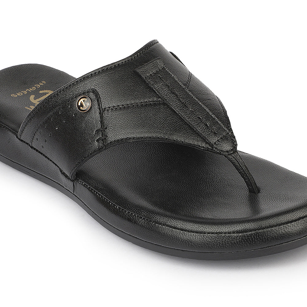 Healers DAZ-3 Everyday Comfort Black Formal Slip on Slippers for Men - Image 5