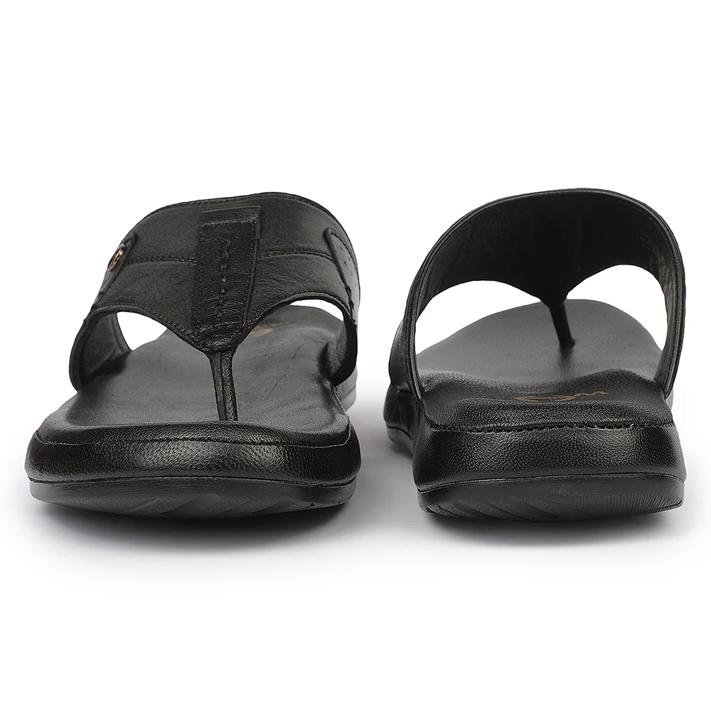 Healers DAZ-3 Everyday Comfort Black Formal Slip on Slippers for Men - Image 7