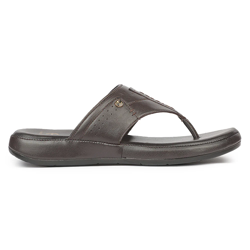 Healers DAZ-3 Everyday Comfort Brown Formal slip on Slippers for Men By Liberty - Image 2