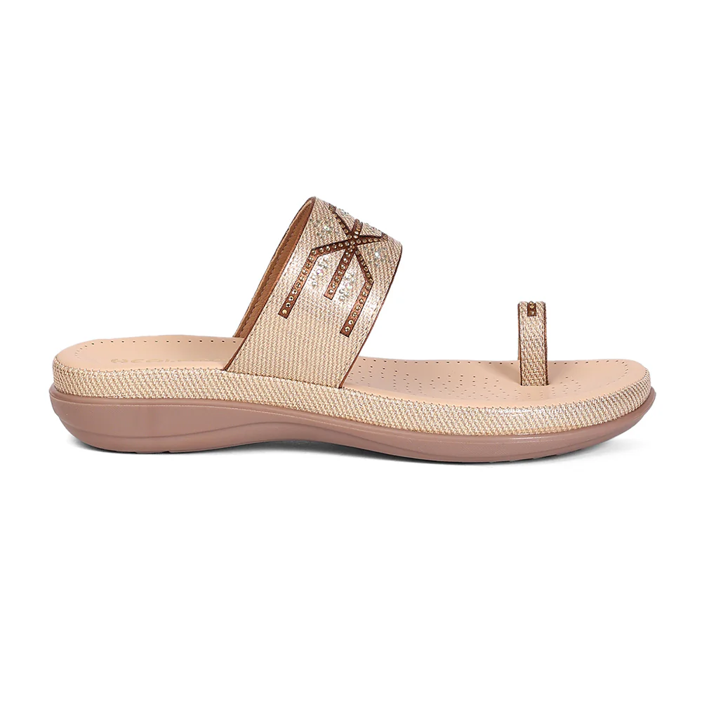 Healers ESL-2 Women's Copper Casual Slip-On Slippers - PARTY EDIT Special - Image 2