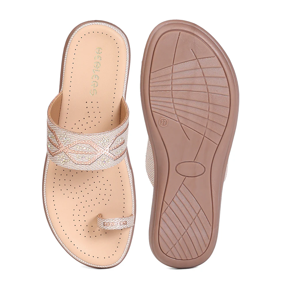 Healers ESL-2 Women's Peach Casual Slip-On Slippers - PARTY EDIT Special - Image 4