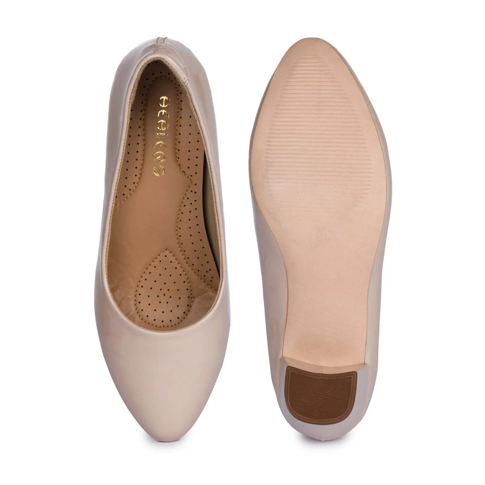 Healers Fashion (Beige) Ballerina Shoes For Women HM6-08 By Liberty - Image 4