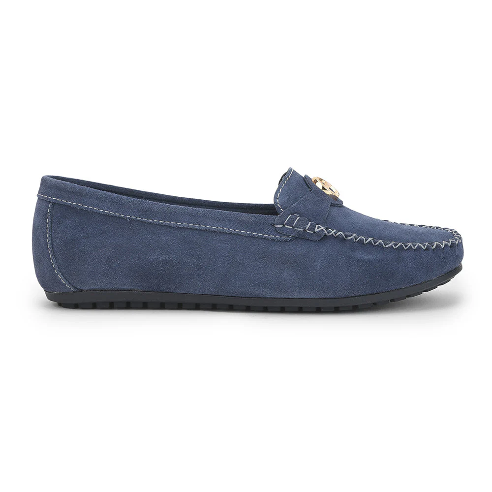 Healers Casual Navy Blue Loafers For Women GI-SML-52 By Liberty - Image 2