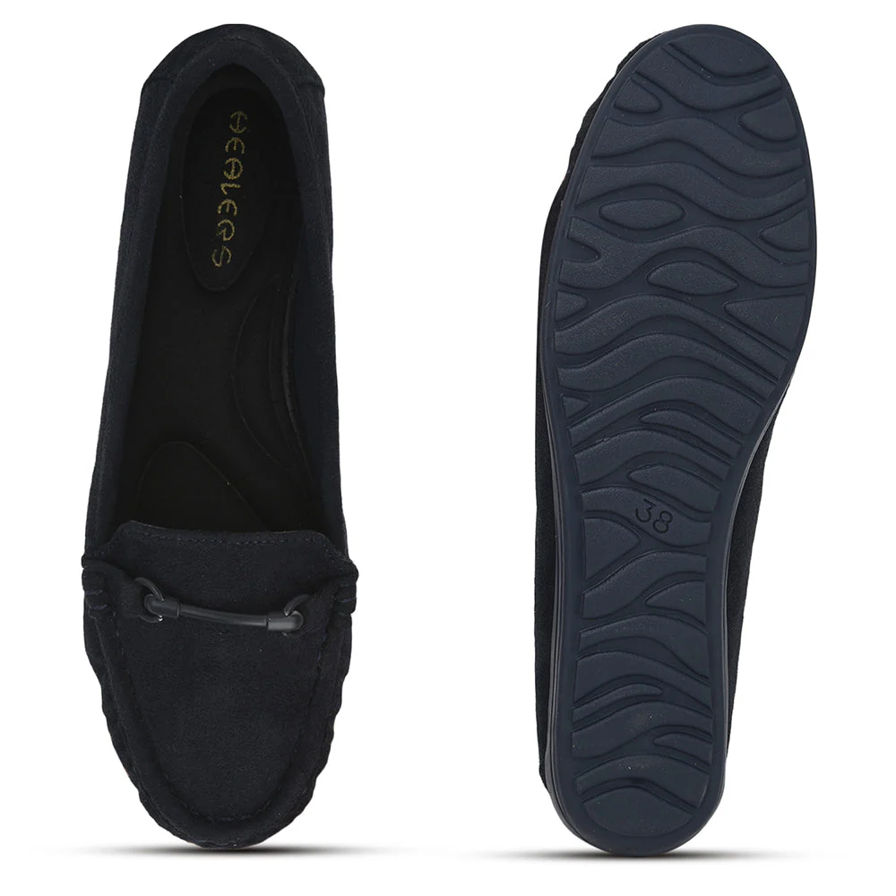 Healers Casual Navy Blue Loafers For Women HM6-10 By Liberty - Image 5