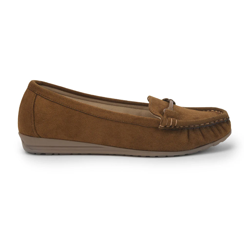Healers Casual Tan Loafers For Women HM6-10 By Liberty - Image 2