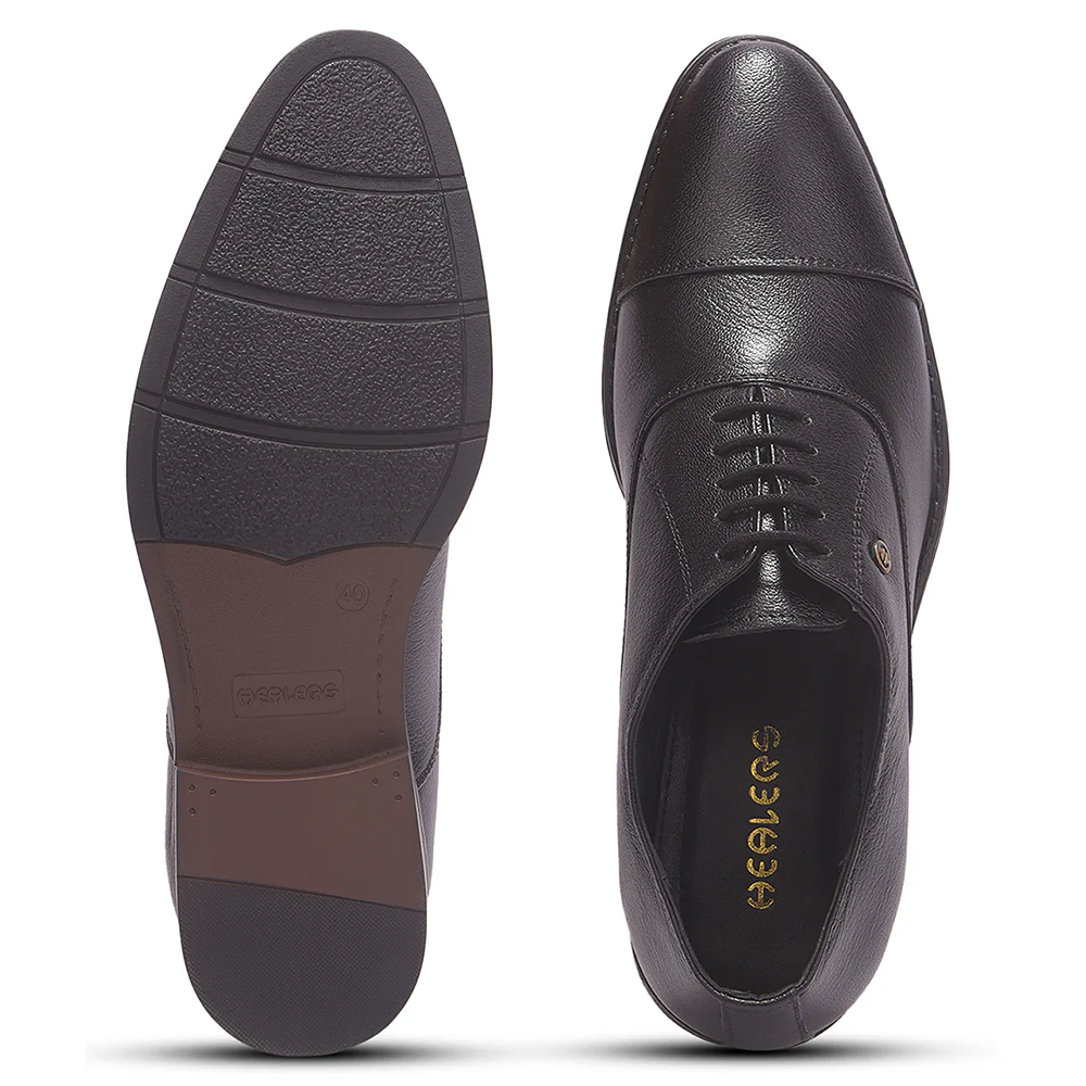 Healers Formal Black Lacing Derby Shoes For Men S201-04 By Liberty - Image 4