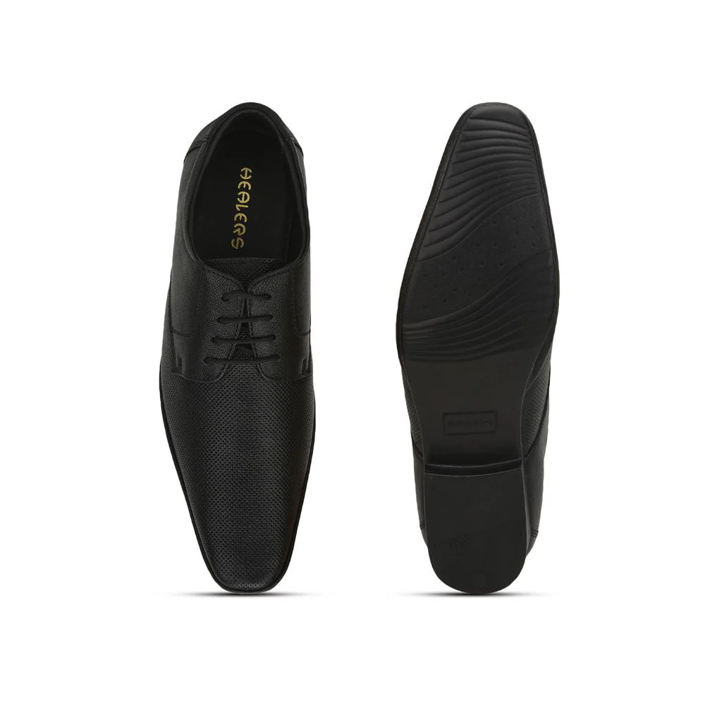 Healers Formal (Black) Lacing Shoes For Men JPL-233 By Liberty - Image 5
