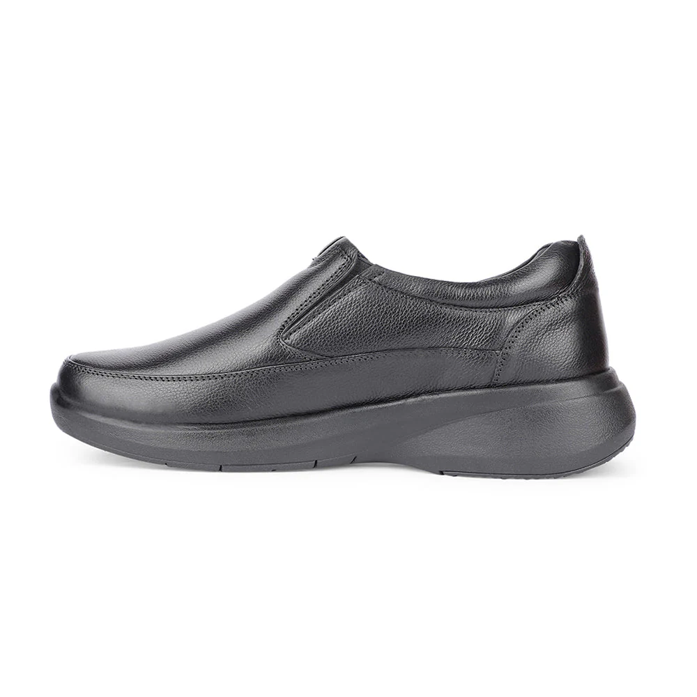Healers Formal Black Non Lacing Moccasin Shoes For Men E823-04 By Liberty - Image 3