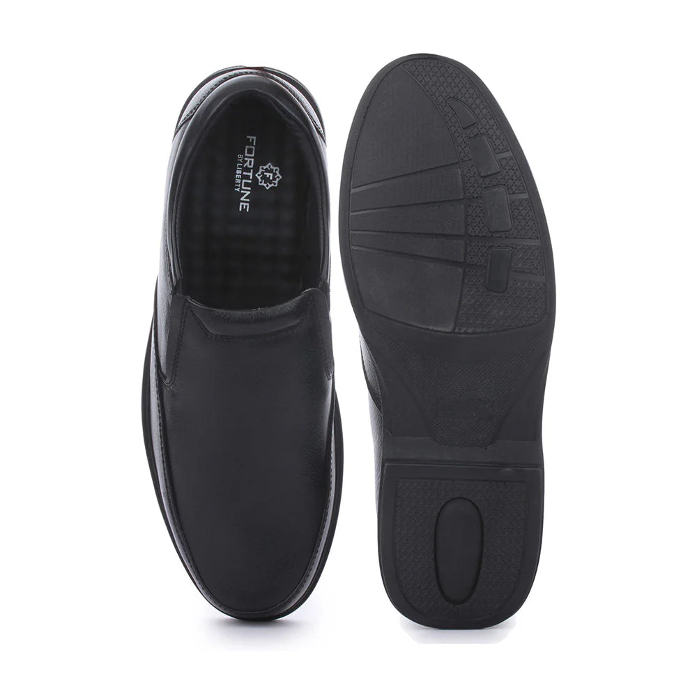 Healers Formal (Black) Slip-On Loafers Shoes For Men FL-1413 By Liberty - Image 4