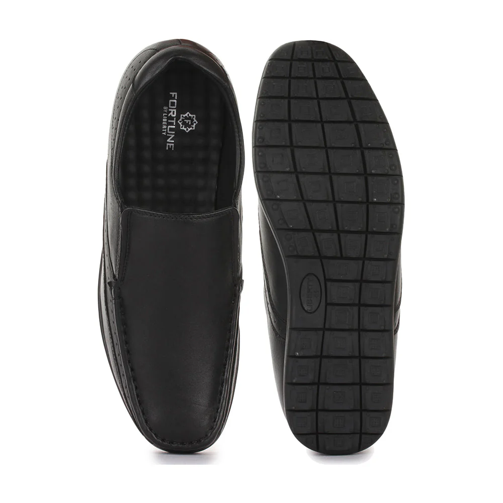 Healers Formal (Black) Slip-On Loafers Shoes For Men FL-1415 By Liberty - Image 6