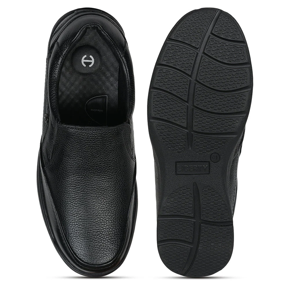 Healers Formal (Black) Slip-On Shoes For Men AV-06 By Liberty - Image 4