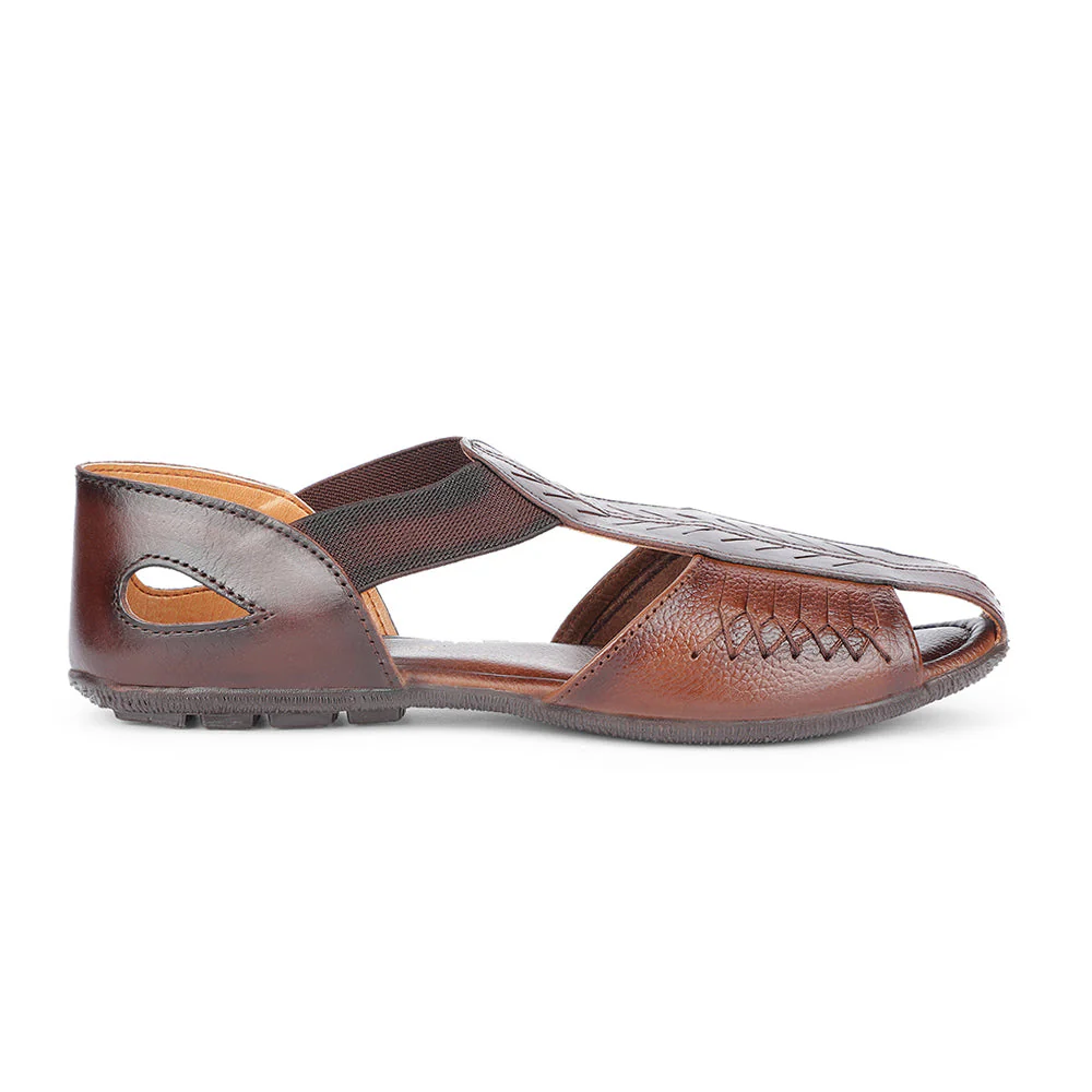 Healers Formal Brown Flat Slipper For Women T840-07 By Liberty - Image 2
