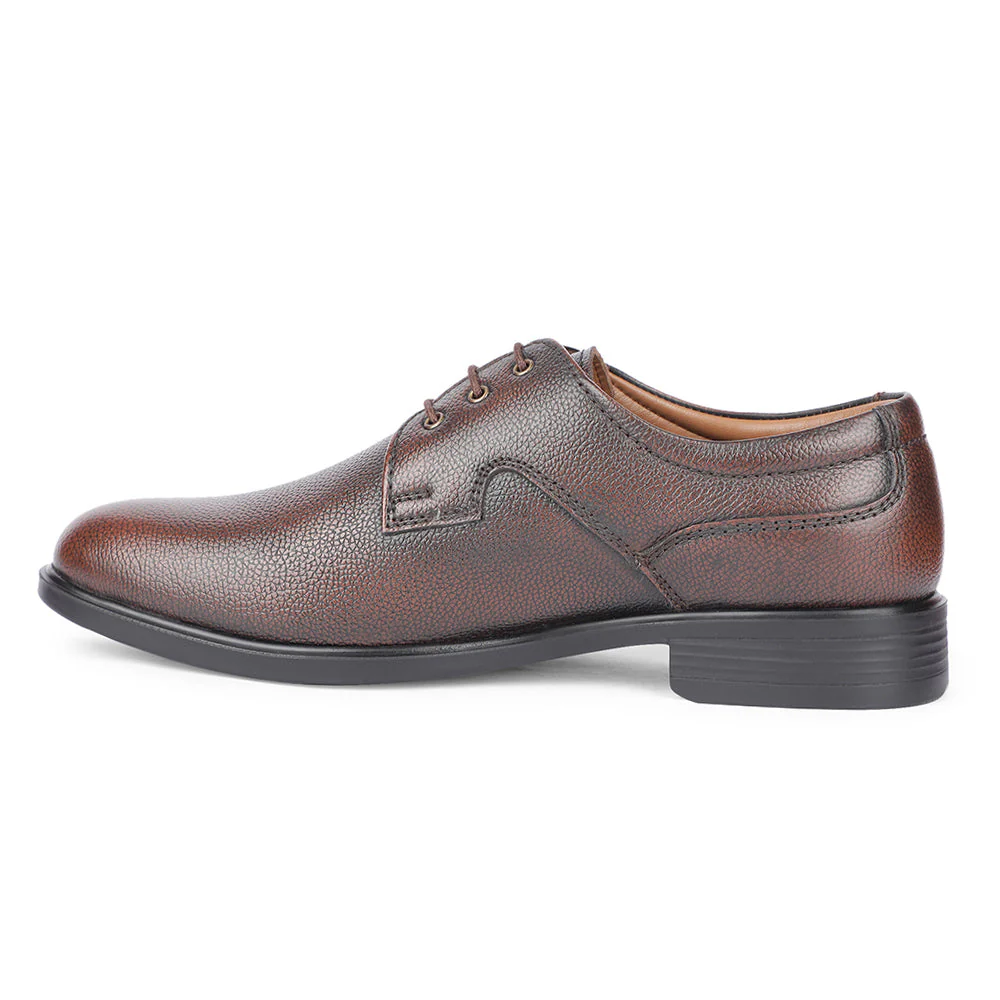 Healers Formal Brown Lacing Derby Shoes For Men S201-05 By Liberty - Image 3