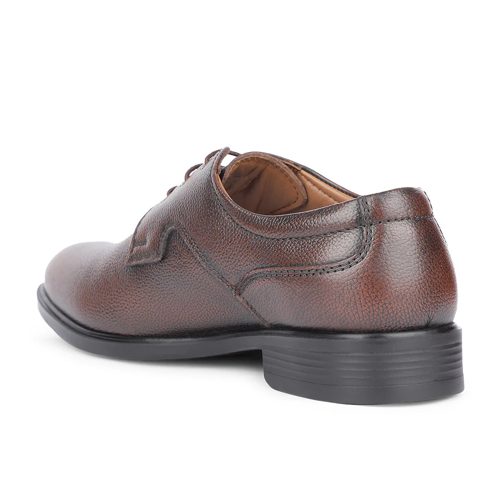 Healers Formal Brown Lacing Derby Shoes For Men S201-05 By Liberty - Image 5
