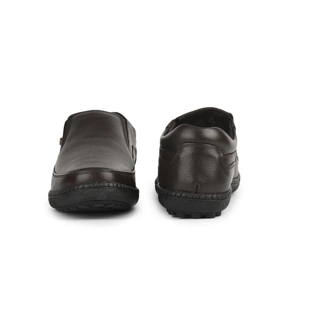 Healers Formal (Brown) Non lacing Shoes For Men ER-38 By Liberty - Image 4