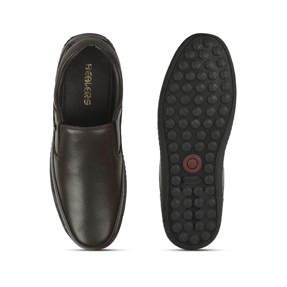 Healers Formal (Brown) Non lacing Shoes For Men ER-38 By Liberty - Image 5