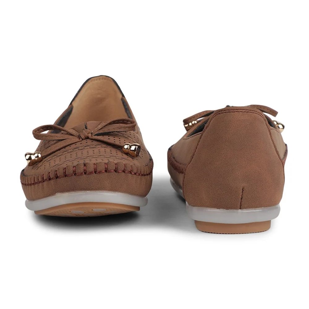 Healers Formal Dark Brown Ballerina Shoes For Women DD-L1 By Liberty - Image 6