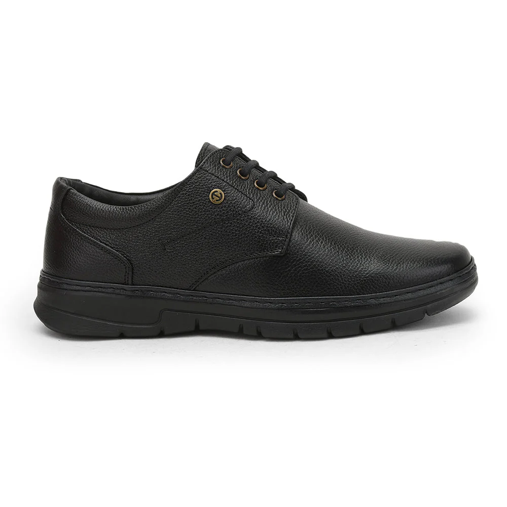 Healers Formal Lacing Shoes For Men (Black) ER-50 By Liberty - Image 2