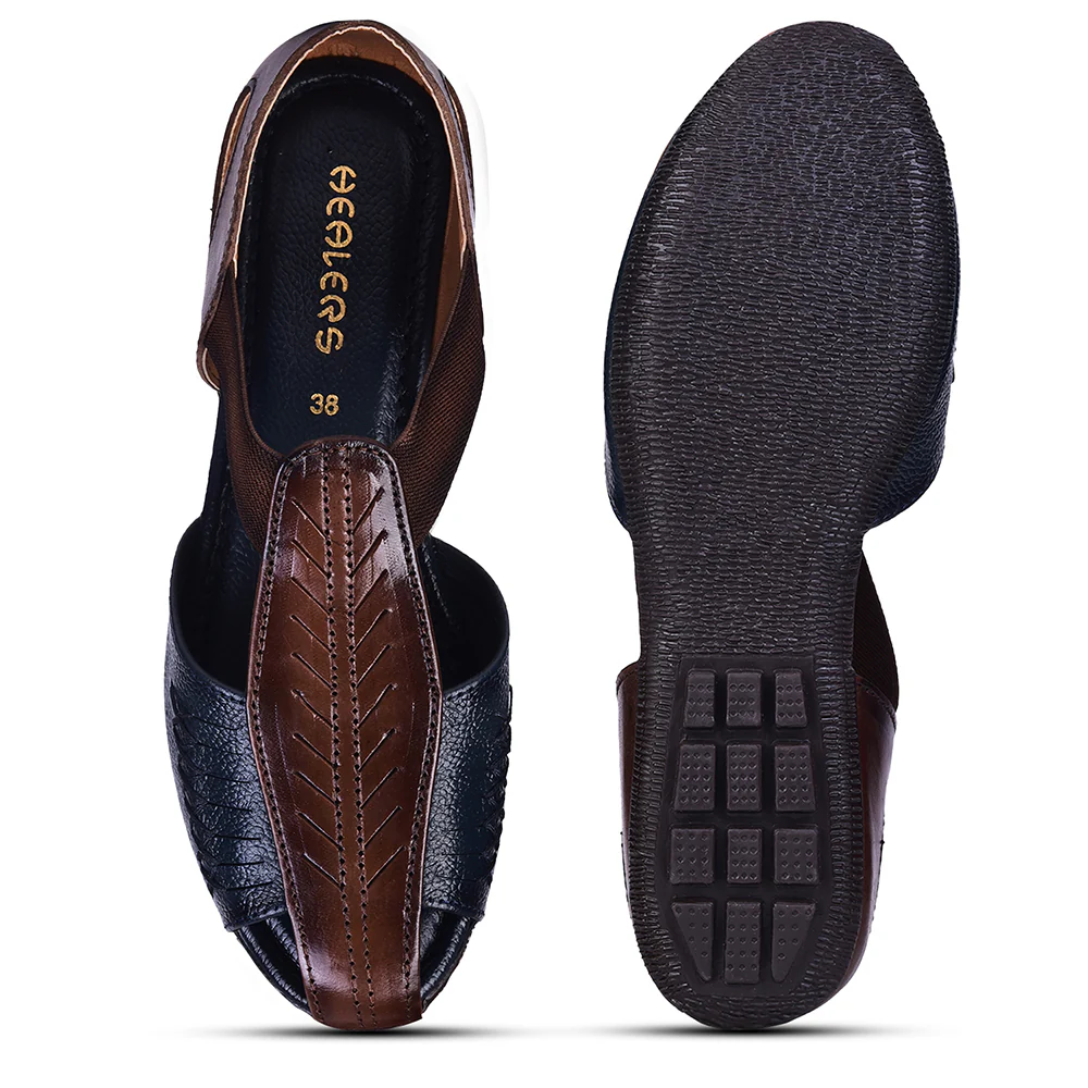 Healers Formal Navy Blue Flat Slipper For Women T840-07 By Liberty - Image 6