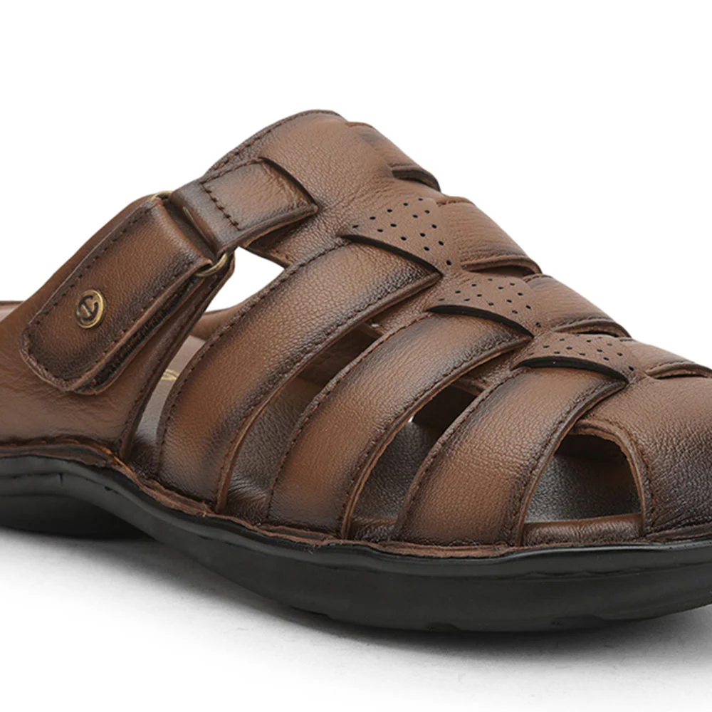 Healers Formal Sandal For Men (Tan) ER-54 By Liberty - Image 6