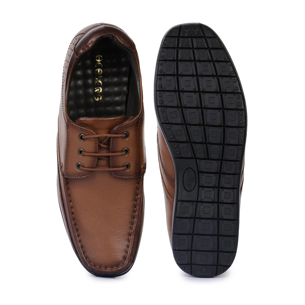 Healers Formal (Tan) Lace-Up Shoes For Men FL-1414 By Liberty - Image 6