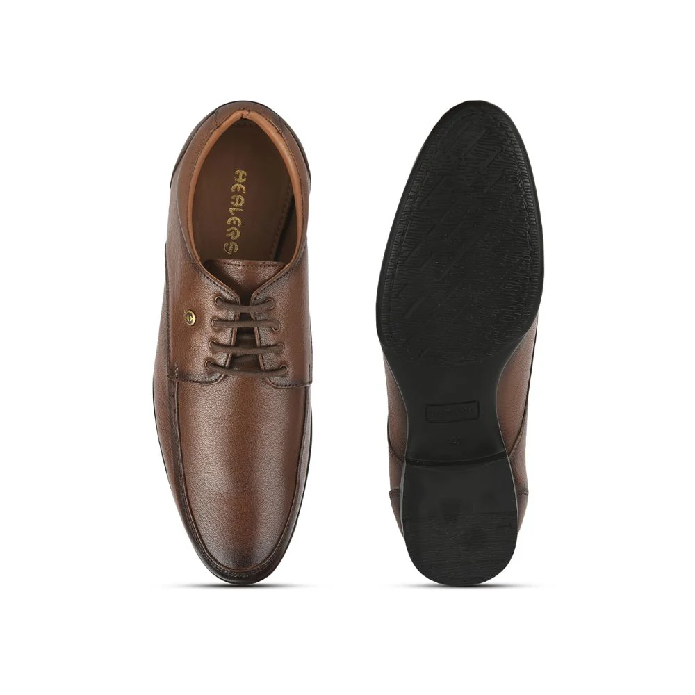 Healers Formal (Tan) Lacing Shoes For Men UVL-100 By Liberty - Image 3