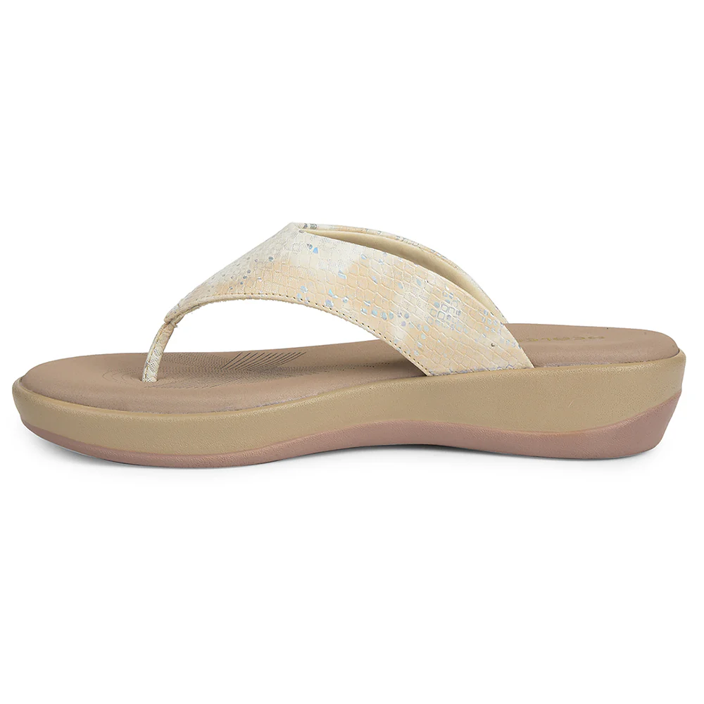 Healers Golden Casual Slipper For Women JJL-12 By Liberty - Image 3