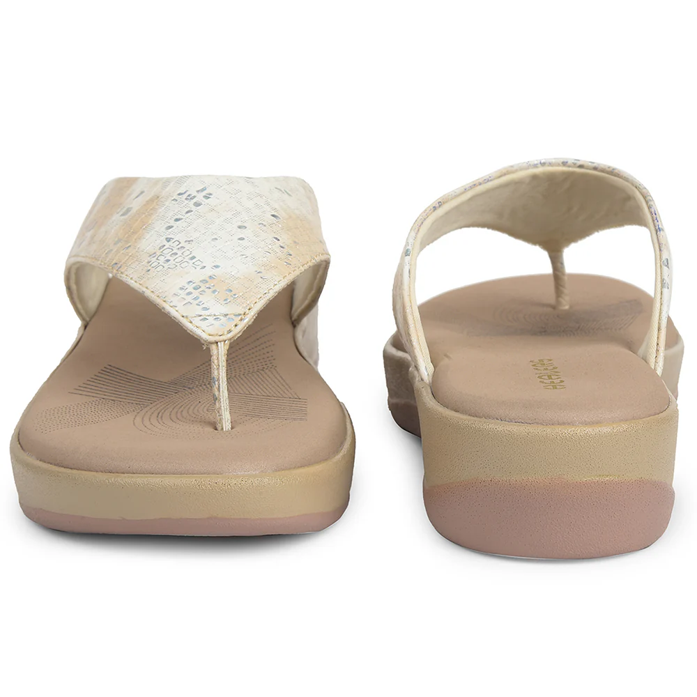 Healers Golden Casual Slipper For Women JJL-12 By Liberty - Image 6