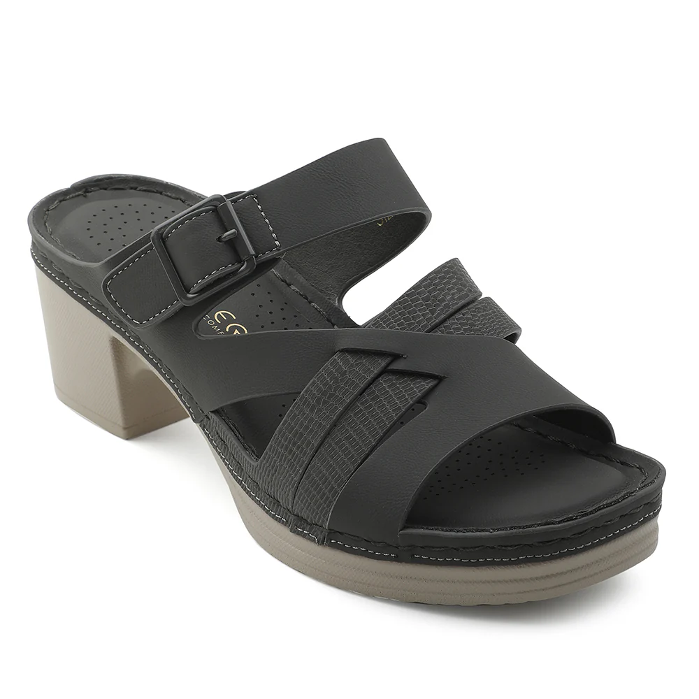 Healers Grey Block Heel Sandal For Women ZQ-FD-53 By Liberty