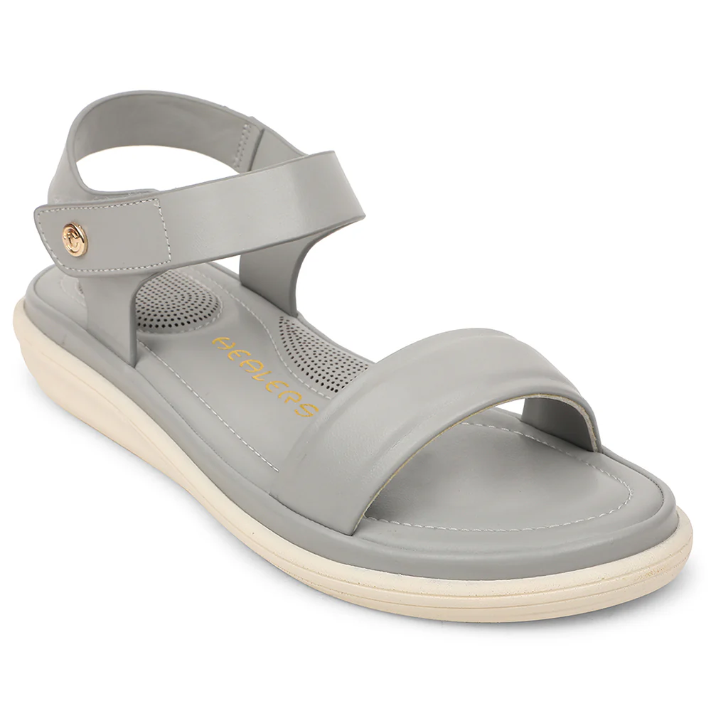 Healers Grey Casual Flat Sandal For Women SSAL-1 By Liberty