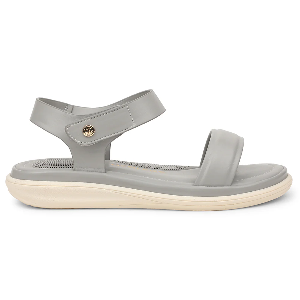 Healers Grey Casual Flat Sandal For Women SSAL-1 By Liberty - Image 2