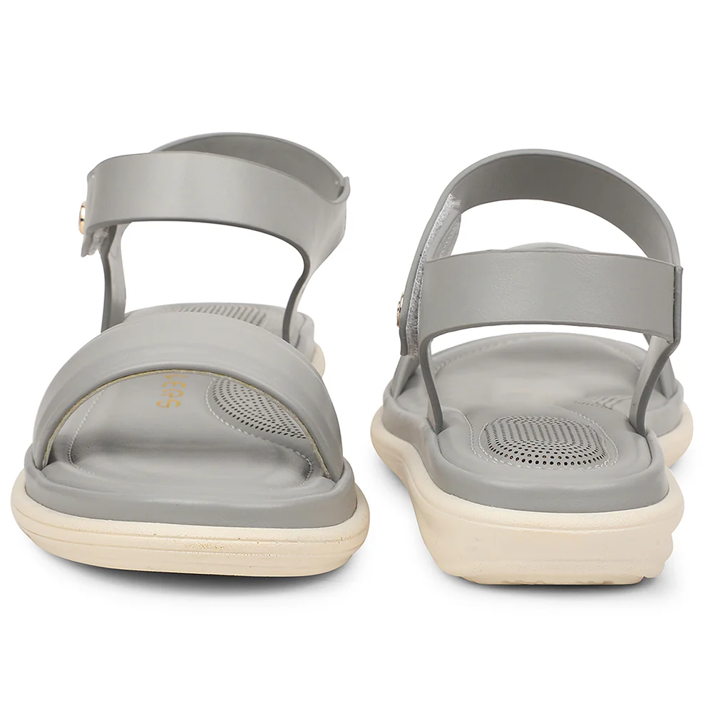 Healers Grey Casual Flat Sandal For Women SSAL-1 By Liberty - Image 6