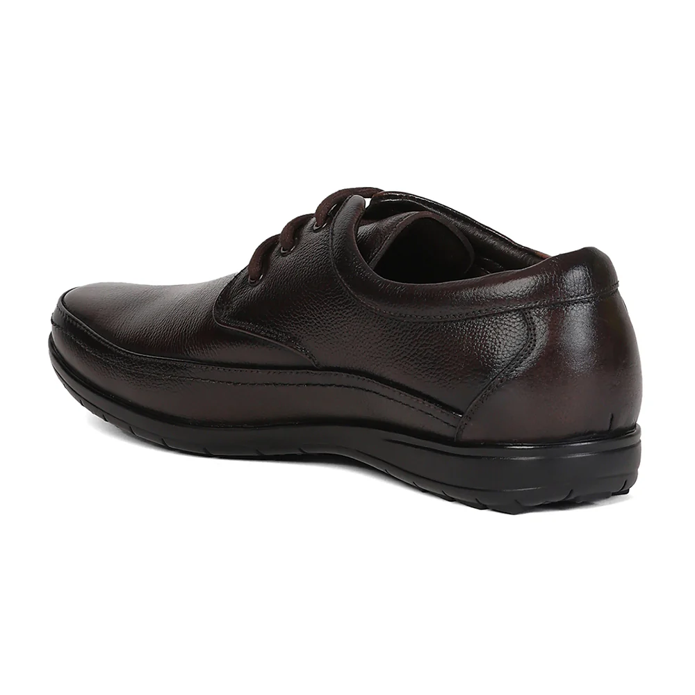 Healers HA1-12 Brown Formal Lacing Derby Shoes for Men by Liberty - Image 3