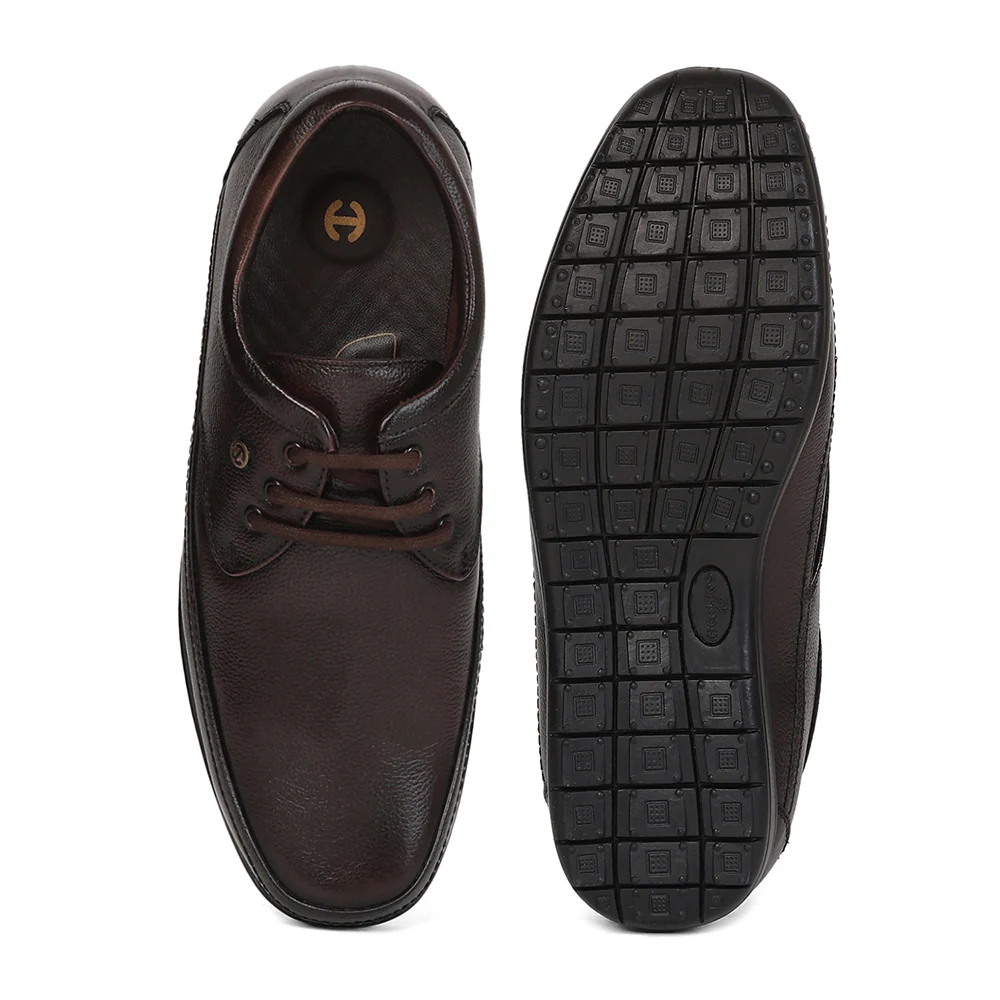 Healers HA1-12 Brown Formal Lacing Derby Shoes for Men by Liberty - Image 4