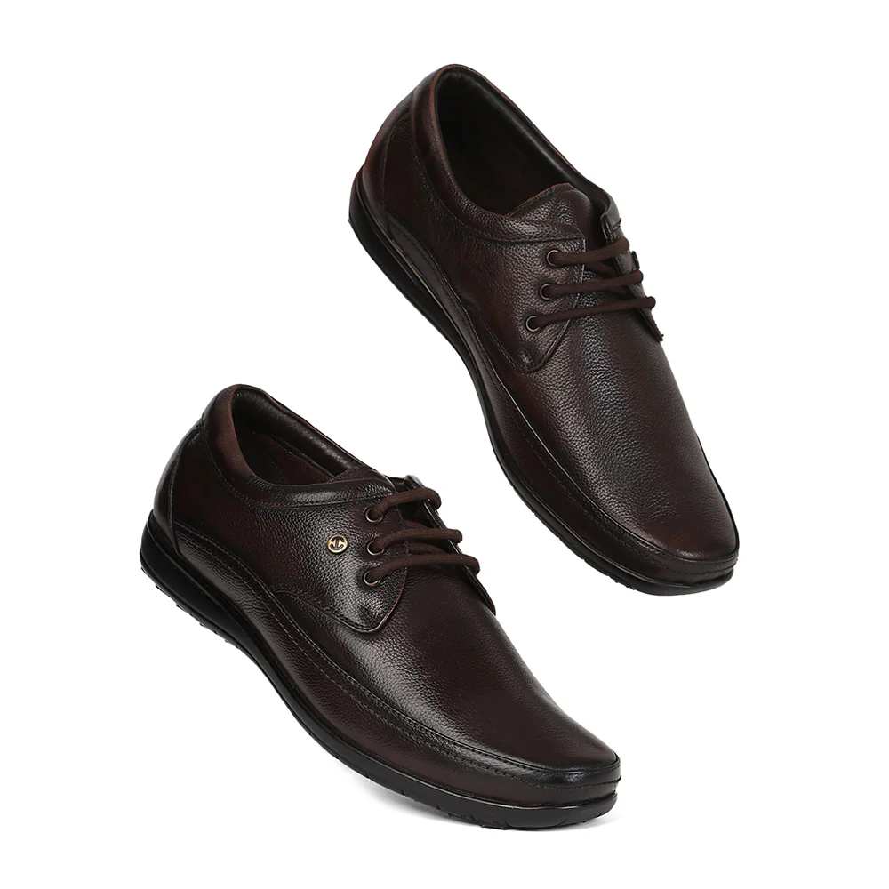 Healers HA1-12 Brown Formal Lacing Derby Shoes for Men by Liberty - Image 7