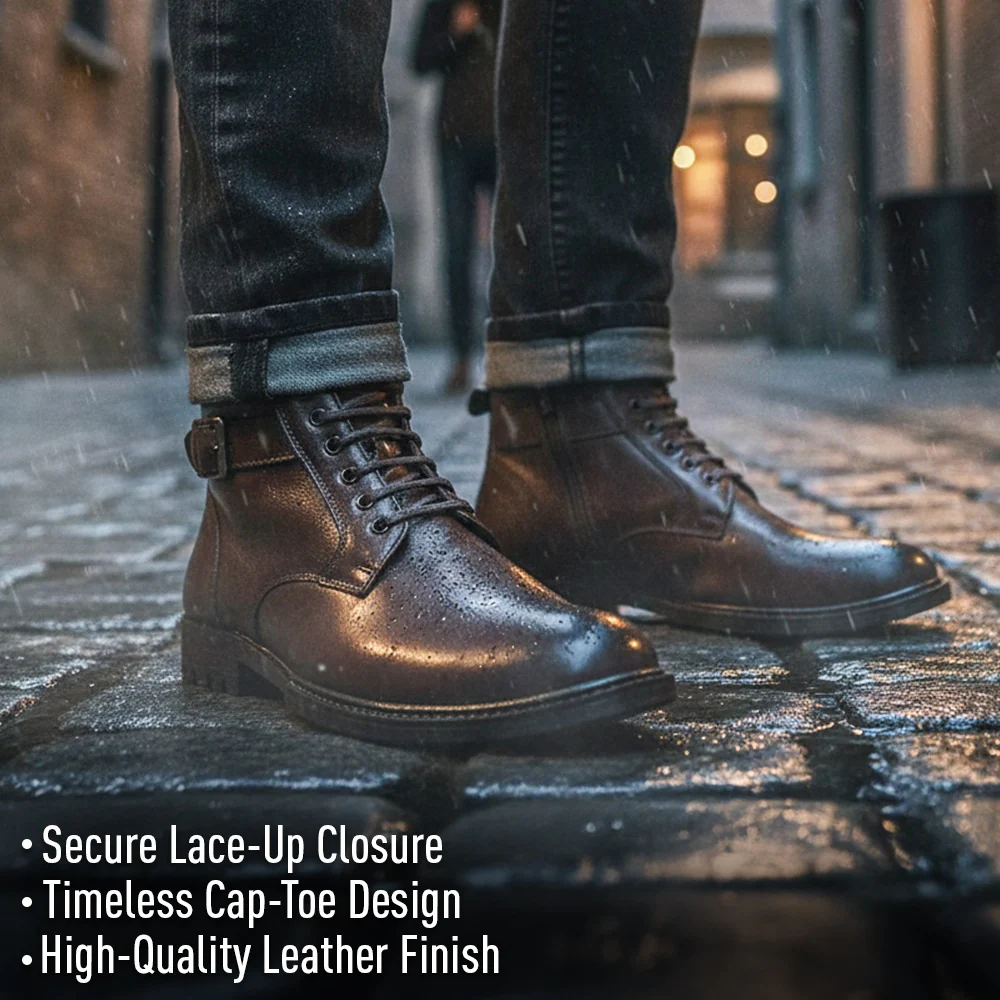 Healers HML-82E Brown Casual Lacing Boot for Men by Liberty - Image 2