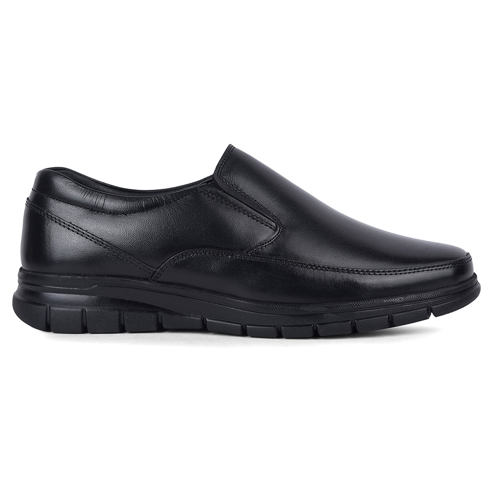 Healers HML-90E Black Formal Non Lacing Mocassin Shoes for Men - Image 4