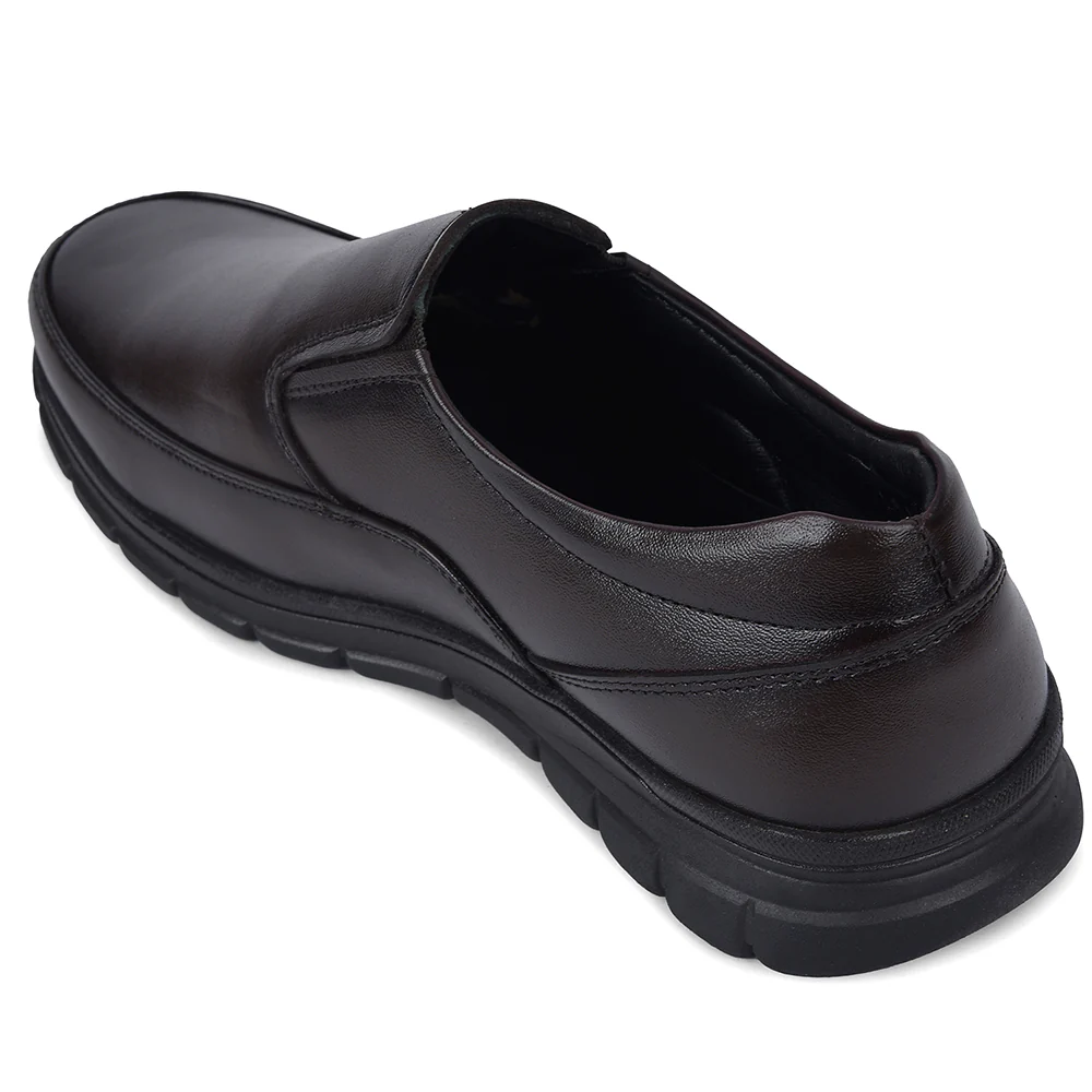 Healers HML-90E Brown Formal Non Lacing Mocassin Shoes for Men - Image 5
