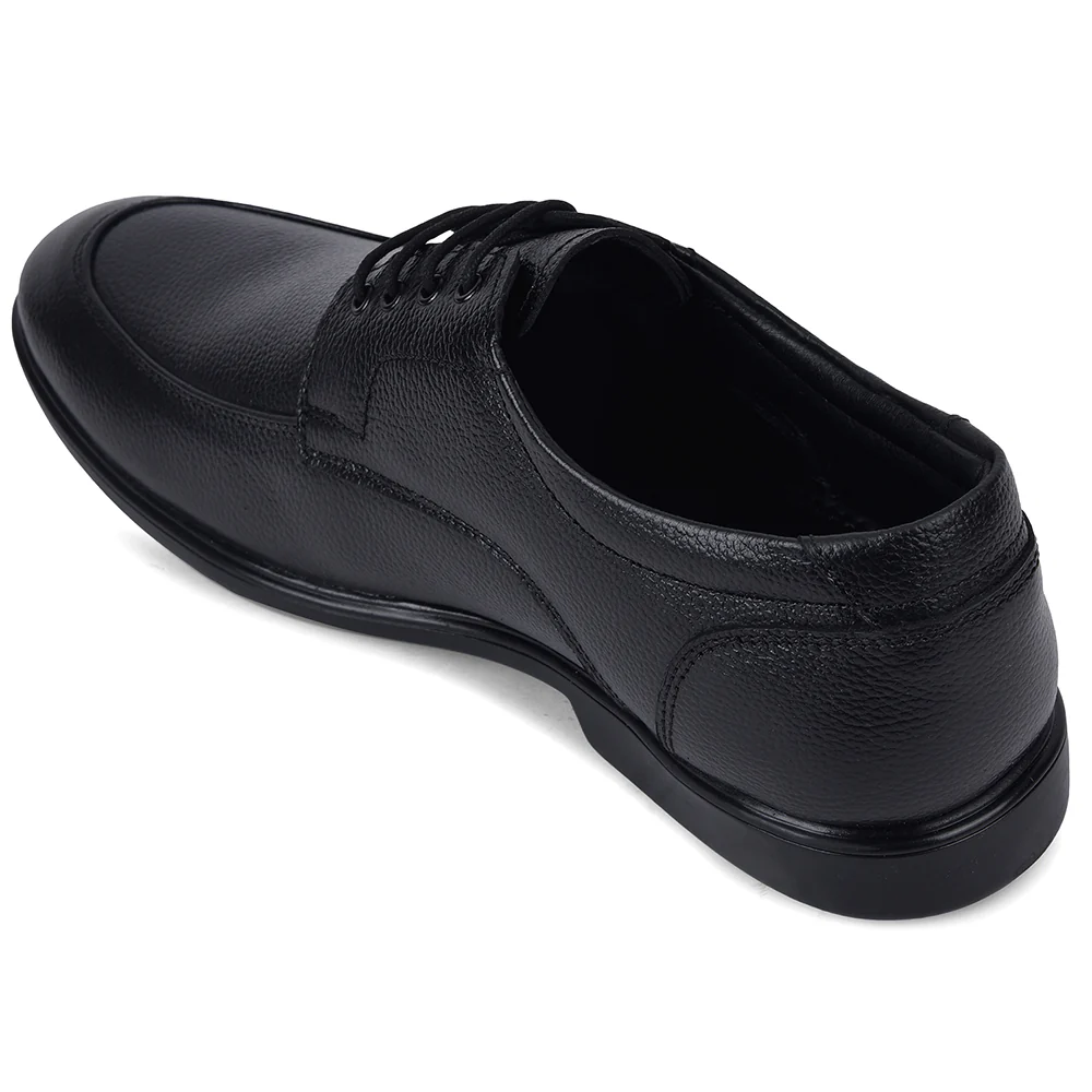 Healers HML-92E Black Formal Lacing Derby Shoes for Men - Image 5