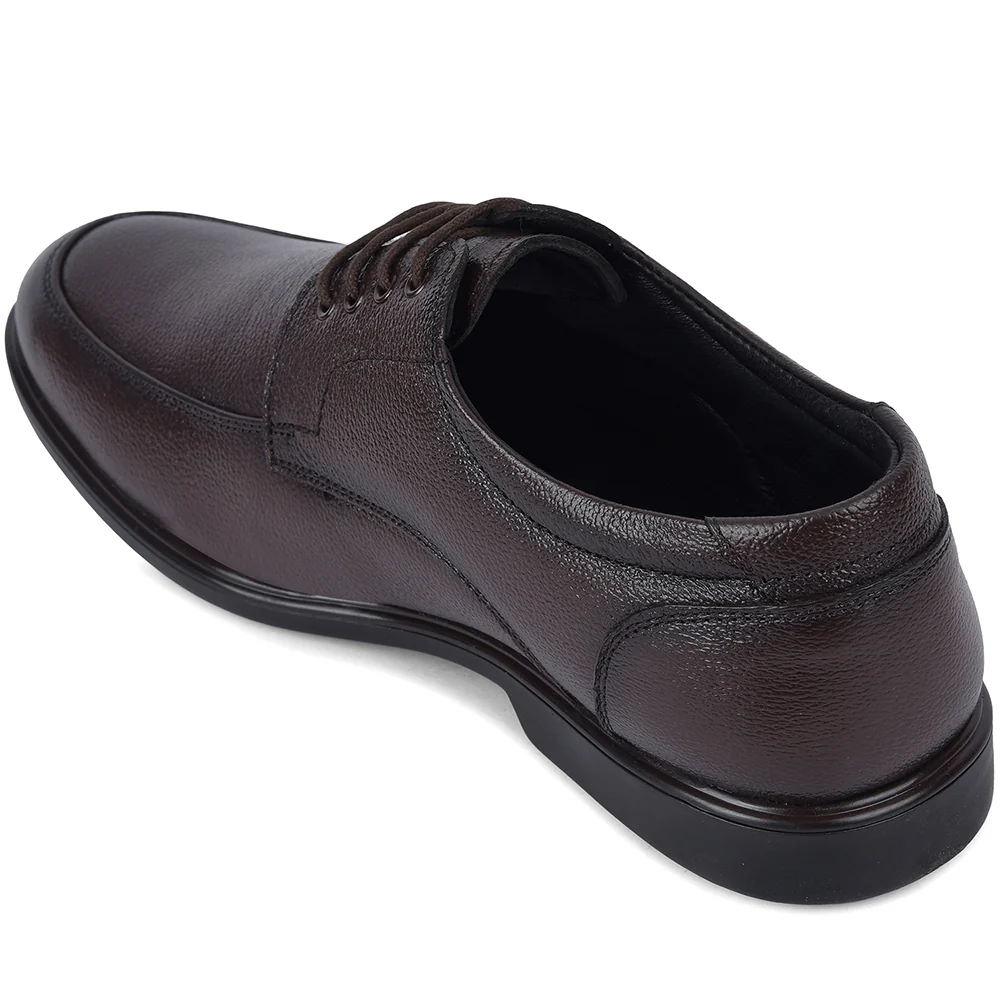 Healers HML-92E Brown Formal Lacing Derby Shoes for Men - Image 5