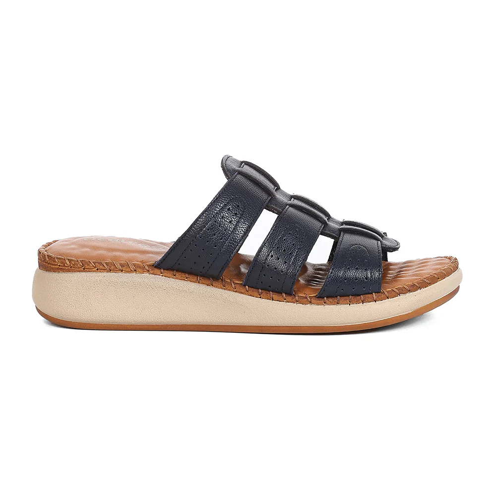 Healers JLL-5 Women's Navy Blue Casual Sandals - EVERYDAY COMFORT with Punched Design - Image 2