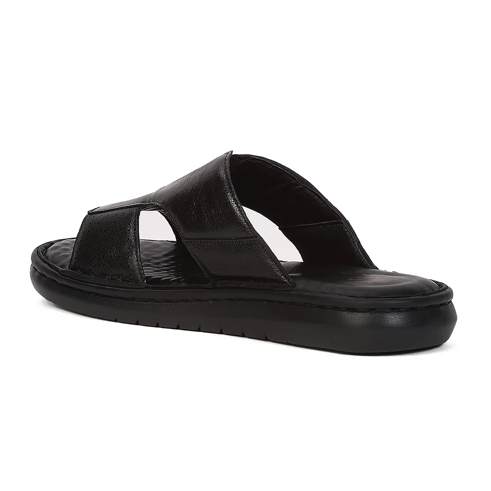 Healers LAS-2 Black Formal Slip-on Slippers for Men by Liberty - Image 3