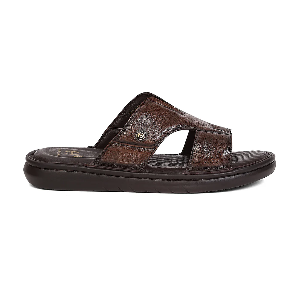 Healers LAS-2 Brown Formal Slip-on Slippers for Men by Liberty - Image 2