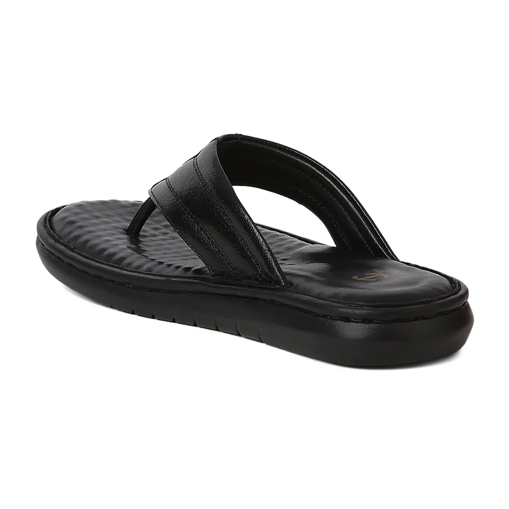 Healers LAS-3 Men's Black Casual Slippers - EVERYDAY COMFORT with Drymill Upper & EVA Sole - Image 3