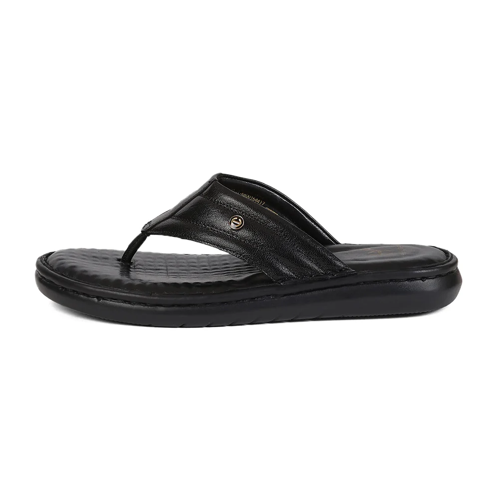 Healers LAS-3 Men's Black Casual Slippers - EVERYDAY COMFORT with Drymill Upper & EVA Sole - Image 5
