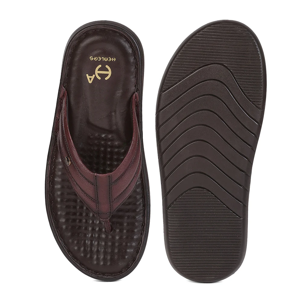 Healers LAS-3 Men's Cherry Casual Slippers - EVERYDAY COMFORT with Drymill Upper & EVA Sole - Image 4