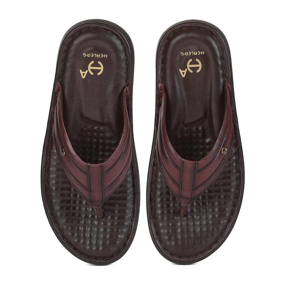 Healers LAS-3 Men's Cherry Casual Slippers - EVERYDAY COMFORT with Drymill Upper & EVA Sole - Image 6
