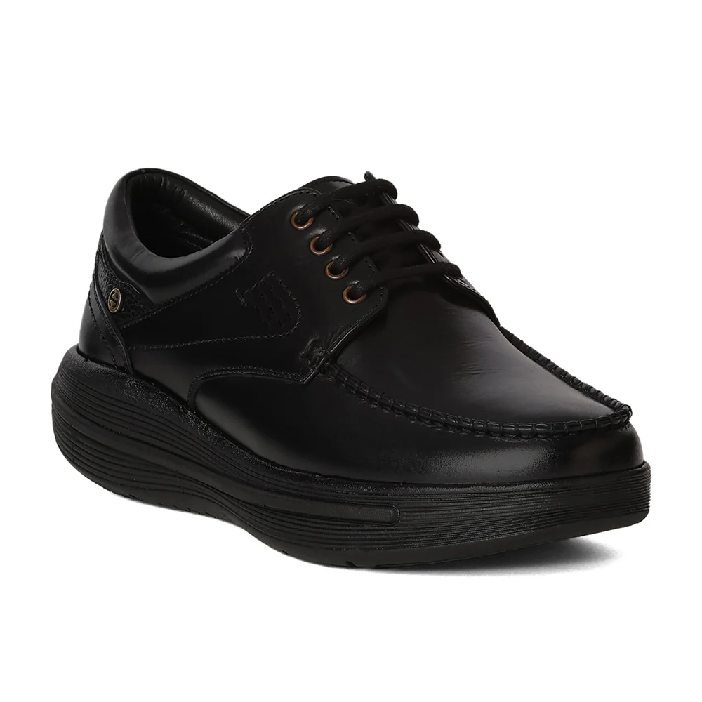 Healers LER-1 Men's Black Formal Derby Shoes with Advanced GEL INSOLE Technology