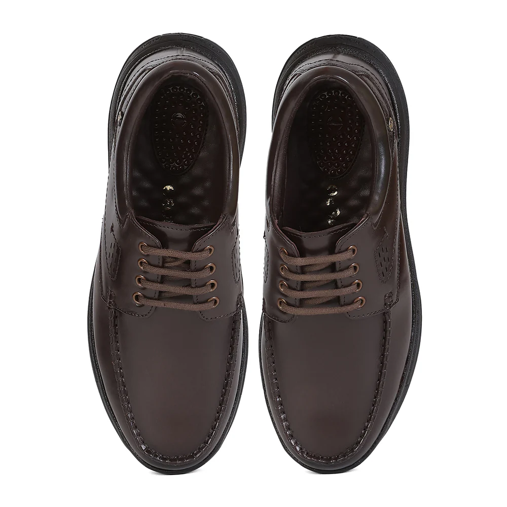 Healers LER-1 Men's Brown Formal Derby Shoes with Advanced GEL INSOLE Technology - Image 6